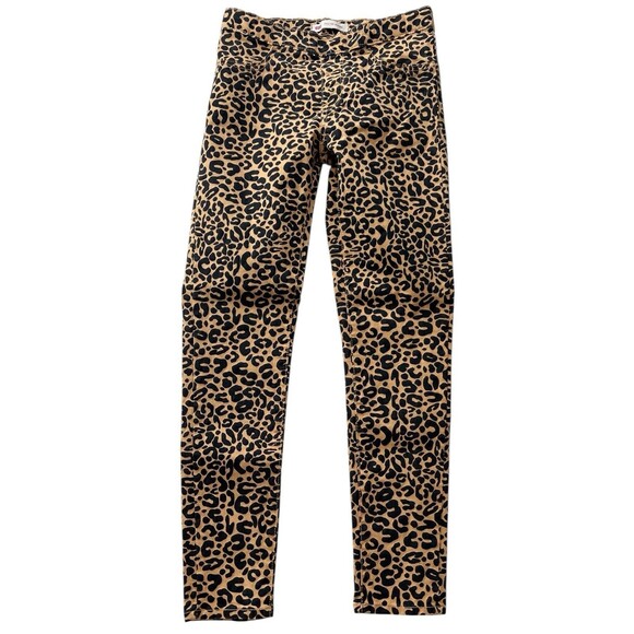 Levi's Girl's Leopard Pull on Cotton Print Jeggings Brown Black Size 14 - Picture 3 of 9